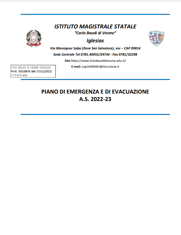 Copertina Piano emergenza