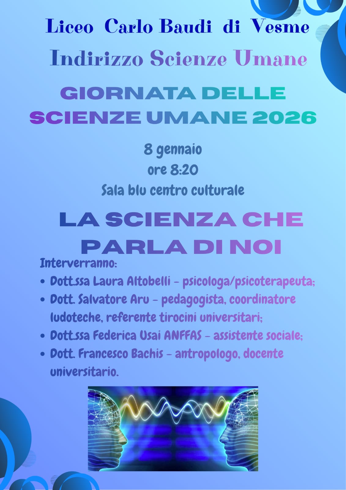 Locandina La Scienza che parla di noi