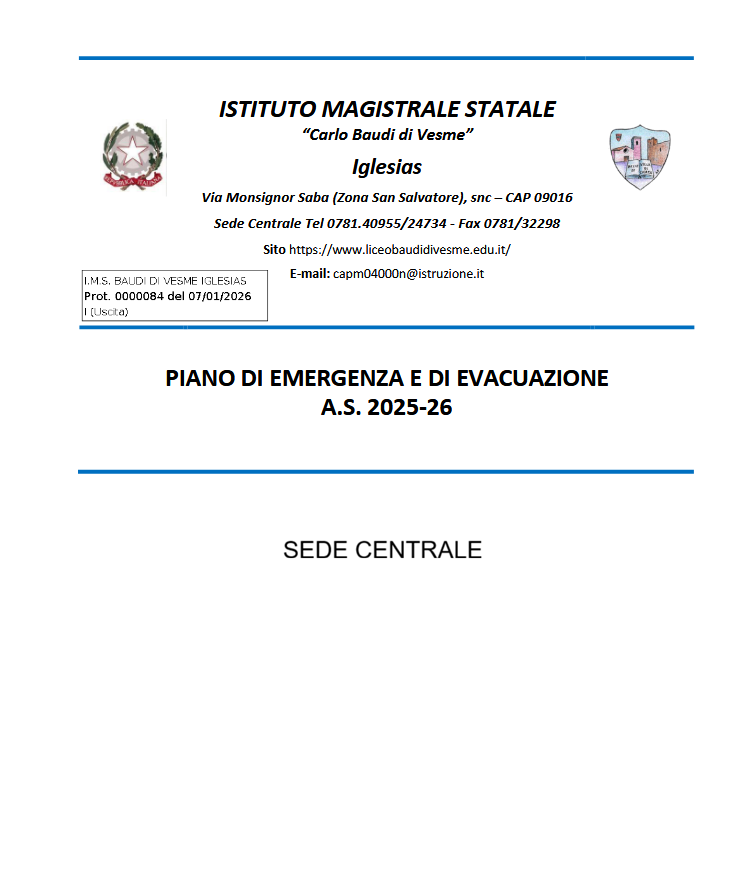 Piano emergenza Sede Centrale 2025 26