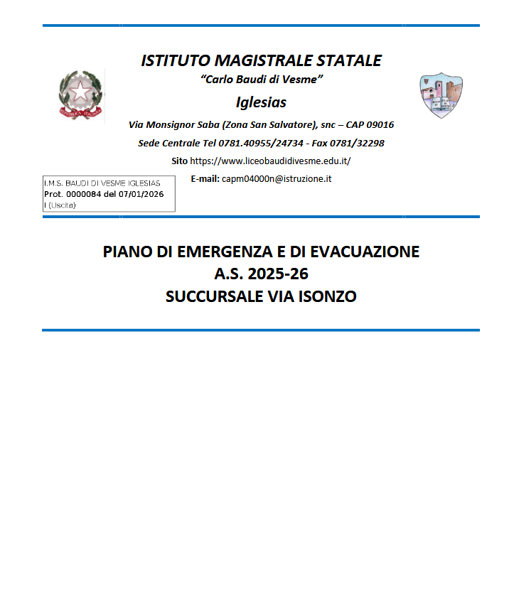 Piano emergenza Sede Succursale 2025 26